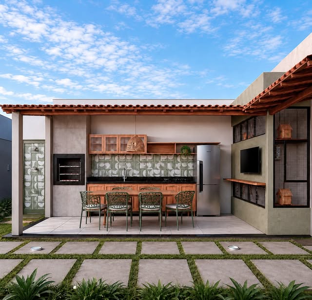 Área de convivência residencial projetada