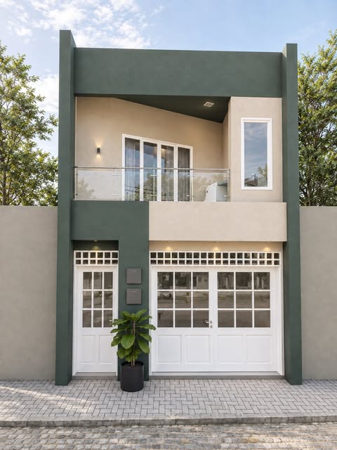 Fachada de imóvel contemporâneo